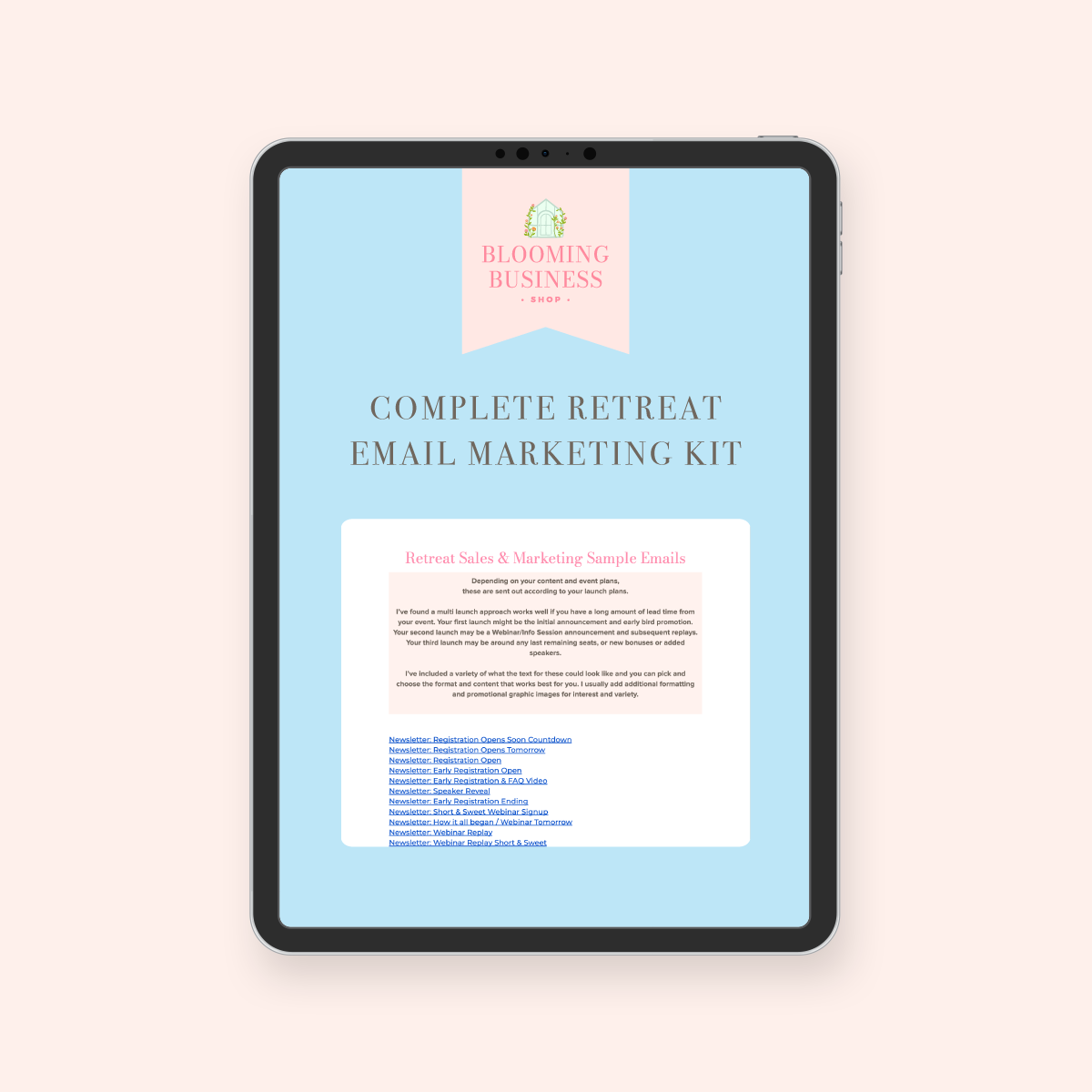 Complete Retreat Email Marketing Kit